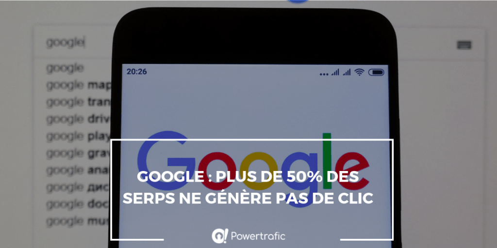 Google : plus de 50% des SERPs ne génère pas de clic