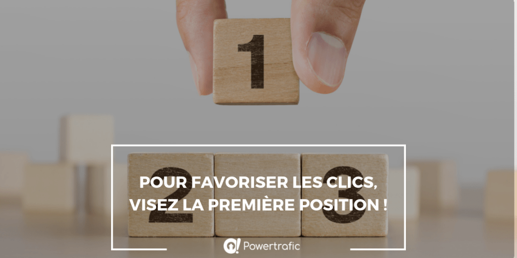 Pour favoriser les clics, visez la première position !